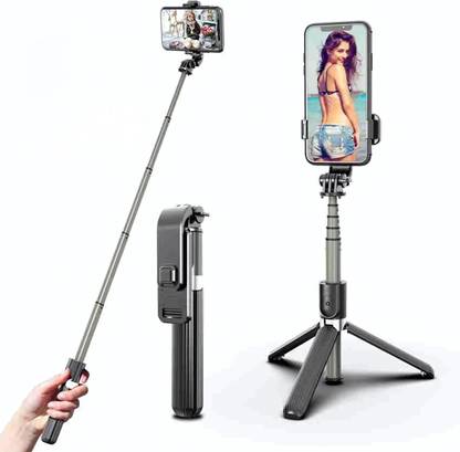 NAFA Multifunctional Convertible Tripod with Wireless Bluetooth Remote | 104 cm Long Tripod