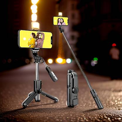 FRONY Adjustable (Tripod) and (Selfie Stick) with Bluetooth Connectivity OS166 Tripod