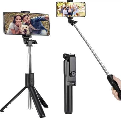 SANNO WORLD SUPER PRICE R1 Selfie Stick Foldable Wireless Extendable Monopod Mobile Holder Tripod, Tripod Ball Head, Tripod Kit