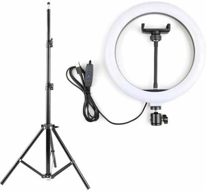 NUVIO Ring Light 10" With 7 Feet Tripod Stand For Making Reels, Photography Tripod