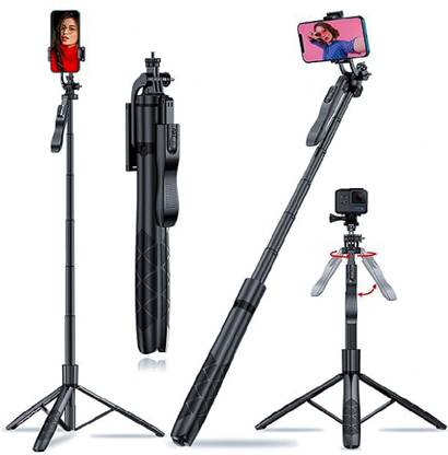 ATSolutions All-in-One Selfie Solution: 360° Rotating Stick, Tripod, and Wireless Remote Tripod