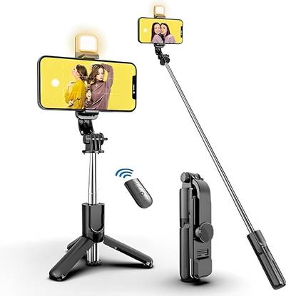 DSSB Selfie Stick with Tripod Stand, Bluetooth Extendable for Mobile Phone Tripod
