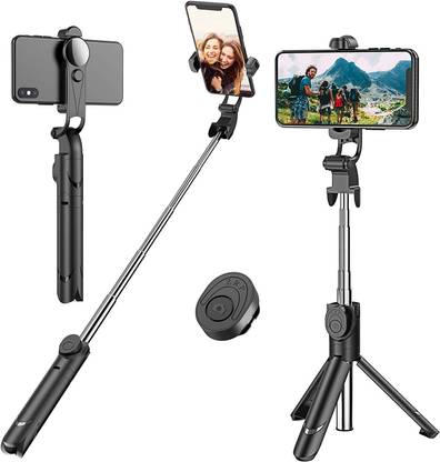 TDX Selfie Stick with Tripod Stand With Inbuilt Wireless Bluetooth Remote Controller Tripod