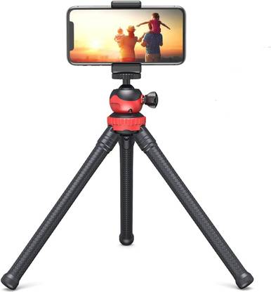 RECTITUDE Portable Travel Flexible Tripod, Phone Tripod Camera Tripod with Phone Mount Tripod