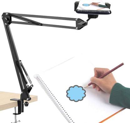 Zohlo Overhead Video Stand Phone Holder for Streaming Cooking Art Sketch Craft Videos Tripod, Tripod Clamp, Tripod Bracket, Tripod Ball Head