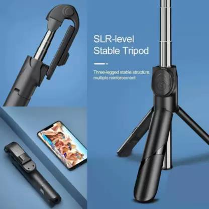 Clairbell KL_535B_XT-02 Mobile Stand with Selfie Stick Bluetooth Selfie Stick (Black) Tripod