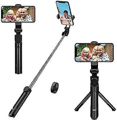 SANNO WORLD XT-02 Bluetooth Extendable Selfie Stick Lightweight All Smartphone Tripod, Monopod