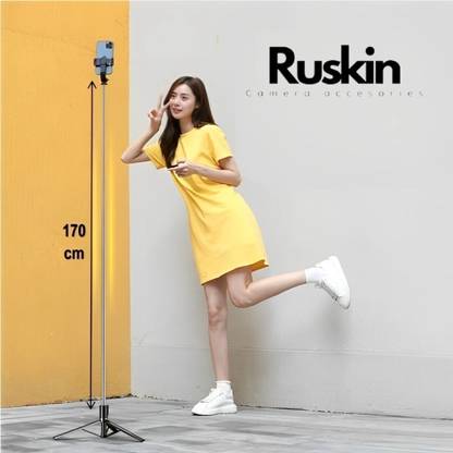 Ruskin Y17 Extra Long Selfie Stick Tripod 180cm Long Flashlight and Remote included Tripod, Monopod Kit, Tripod Kit