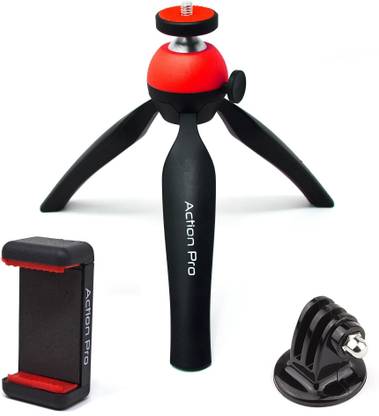 Action Pro 1 X Mini Tripod 1 X Gopro Adapter for GoPro Hero 6/5/4/3+/3/2/1 SJCAM Yi (Red) Tripod