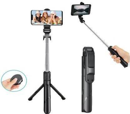 HIFY High Quality Selfie stick | Tablet Tripod | 3in1 Selfie Stick multi-function Wireless Bluetooth | Tripod | XT-02 Selfie Stick with Remote & Coller Mic Shutter 360 Rotate Extendable Handheld Foldable Mini Tripod Stand Foldable | Bluetooth shutter for Smartphones Professional Remote Control Selfie Stick Monopod 3 Axis Gimbal Tripod, Monopod