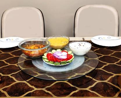 Easyroot Rotating Orignal Serving Tray for Dining Table-18" Clear Trivet