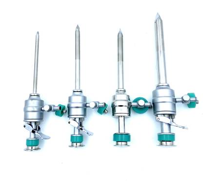 tsw Laparoscopic Trocar Set of 10 mm, 7 mm, 5 mm and 3 mm Trocar