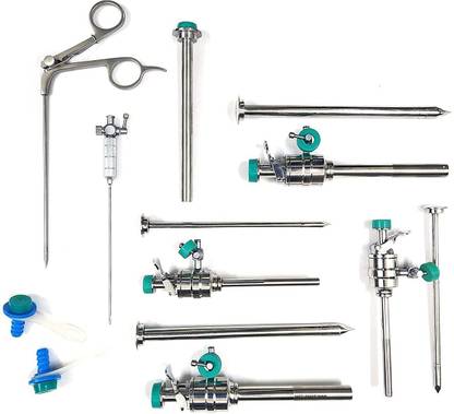 ADDLER Laparoscopic Trocar Port closure Laparoscopy Surgical Set of 9 Instruments Trocar