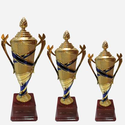 BAREEZÉ PURE Trophy Cup/ trophy set of 3/ trophy cup for Cricket Tournament, Sport, Academy, Trophy