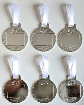Be Win Silver Medal Set 6Pcs – Classic Sports Award Medals for Events & Winners Medal