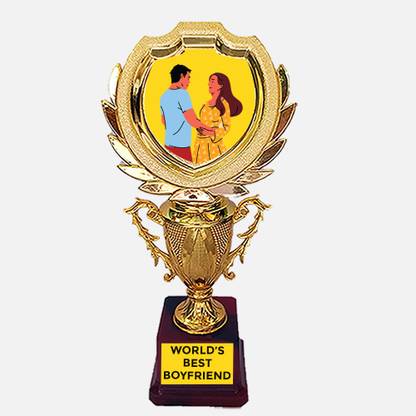 BAREEZÉ PURE World's Best Boyfriend Trophy Valentines Day Gift for Boyfriend Trophy