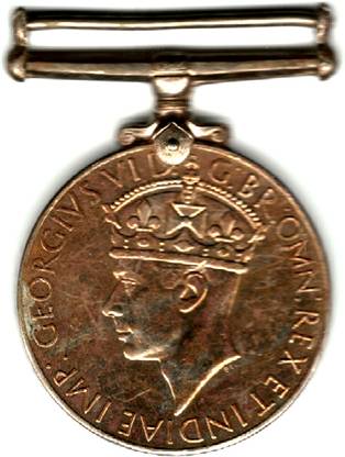 Hariom 1939-1945 - GEORGE VI WAR MEDAL COPPER-NICKEL - WT32.3 GRAM Medal