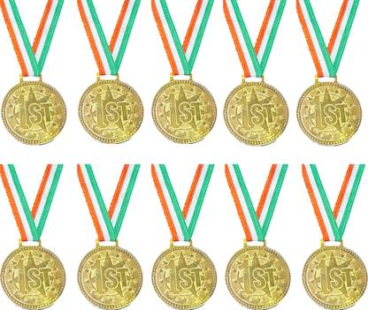 FITDEX Medals for school competition sports events set of 10 Number Gold Medal Medal