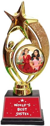 Jayshri handicrafts Worlds Best Sister Trophy,"World's Greatest Sister Award Trophy