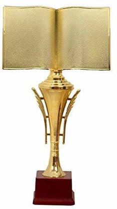 Rop Winner Golden Fiber Open Book on Pillar Trophy for Sports, Event & Functions Trophy