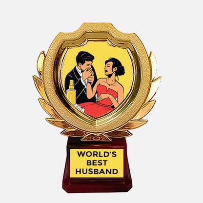 BAREEZÉ PURE World's Best Husband Trophy Gift for Husband Perfect Gift for Valentine's Day Trophy