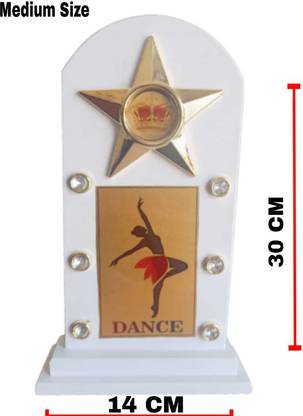 Super Collection Wooden Momento Dance Awards/Trophy For Dance Competition (Medium - 14x30 cm) Trophy
