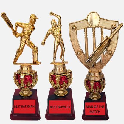 BAREEZÉ PURE Trophy for Best Batsman/ Best Bowler/ Man of the Match Cricket Winner Champions Trophy