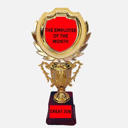 BAREEZÉ PURE Employee of the Month Trophy / Employee Award / Employee Hard Work Trophy
