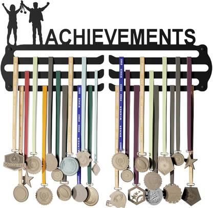 Mystica Metal Achievements Medal Hanger For Wall Sports Medal Holder Holds 60 Medal Medal