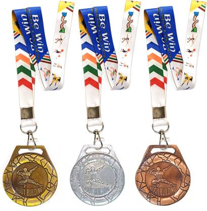 Be Win 3INCH BODYBUILDING 3D SET OF 3PC MEDAL FOR BODY BUILDING COMPETETION Medal