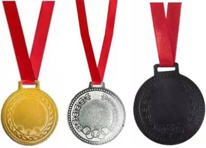 Fitdex Medals for School Competition Sports Event 2 inch 1-Gold 1-Bronze 1-Silver Medal