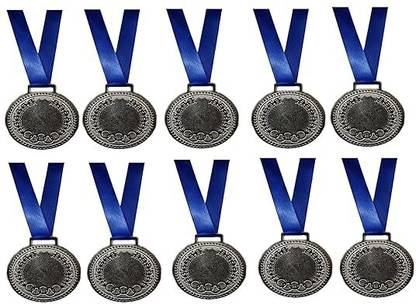 ONLY WIN Silver medals for school competition sports any events set of 10 (2 inch) Medal