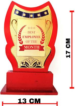 Super Collection Wooden Chand Momento Best Employee of The Month, Small Size Trophy