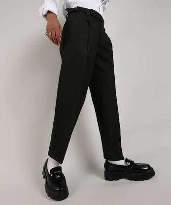 CAMPUS SUTRA Regular Fit Men Black Trousers