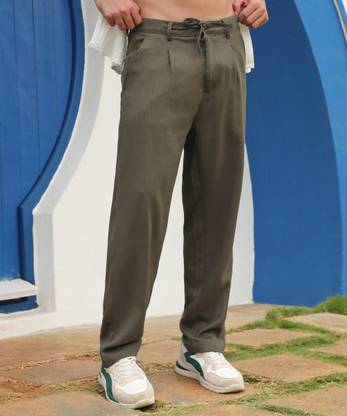 CAMPUS SUTRA Regular Fit Men Green Trousers
