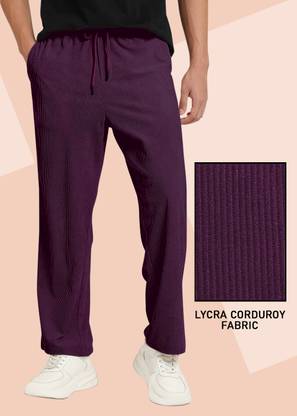 INDICLUB Relaxed Men Maroon Trousers