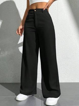NUCOUTHS Regular Fit Women Black Trousers