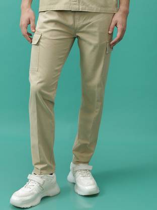 HIGHLANDER Regular Fit Men Khaki Trousers