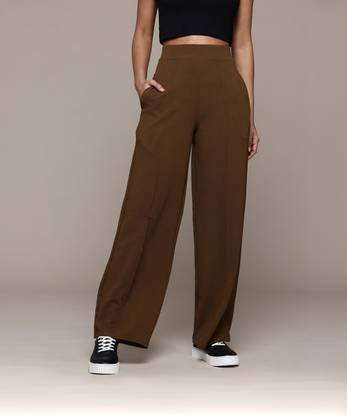 Roadster Regular Fit Women Brown Trousers