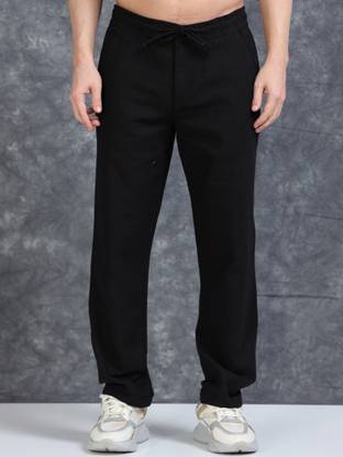 Roadster Relaxed Men Black Trousers