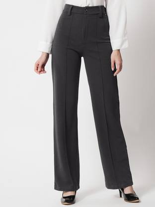 KOTTY Regular Fit Women Grey Trousers