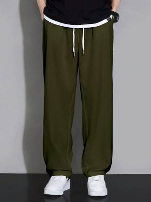 Rajovati Comfort Fit Men Dark Green Trousers