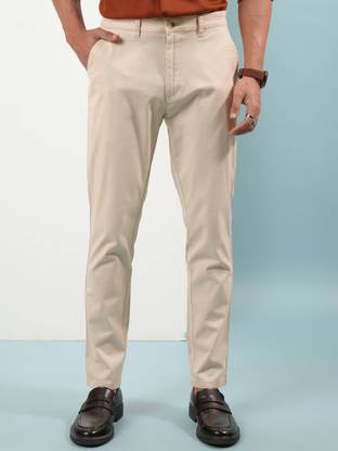 HIGHLANDER Men Cream Trousers