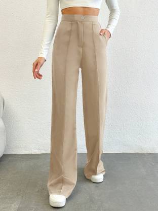 TESSORA Regular Fit Women Beige Trousers