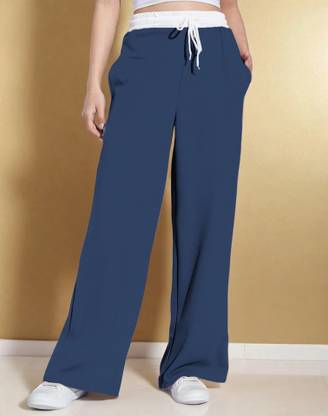 Selvia Relaxed Women Blue Trousers