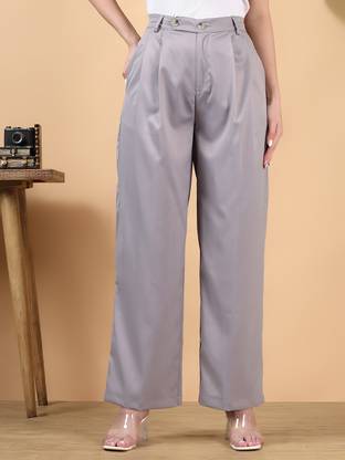 KOTTY Regular Fit Women Grey Trousers