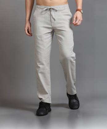 CAZZBA Relaxed Men Silver Trousers