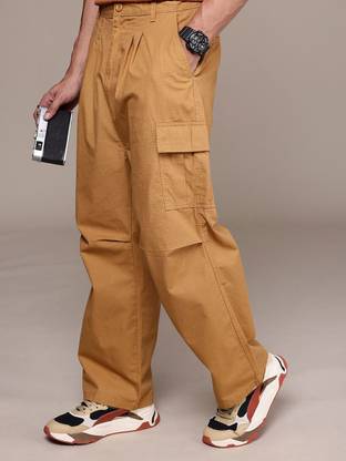 Roadster Loose Fit Men Yellow Trousers