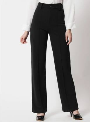 Belfry Regular Fit Women Black Trousers