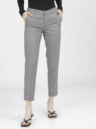 Tokyo Talkies Regular Fit Women Grey Trousers